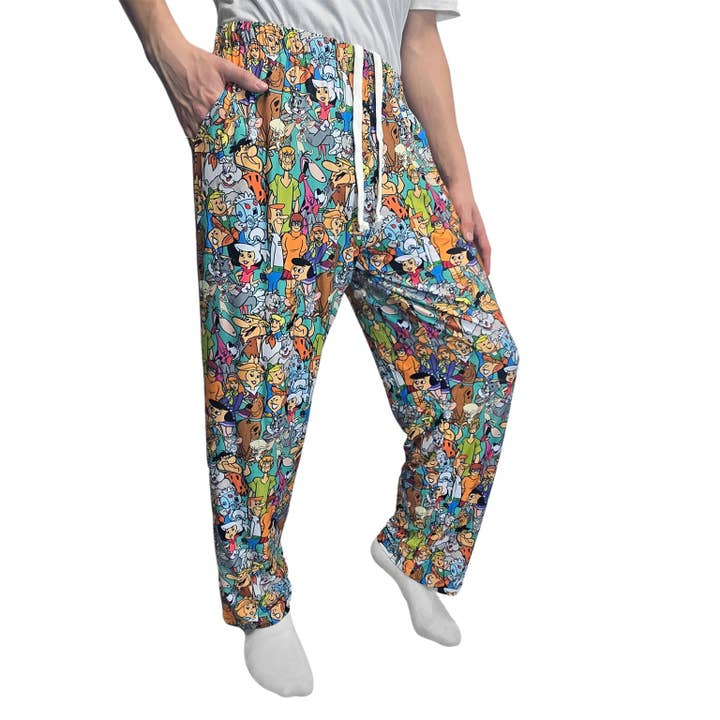 BRIEF INSANITY – wholesale Sleepwear bottom – Unisex – Saturday Morning Cartoons Pajama Pants3