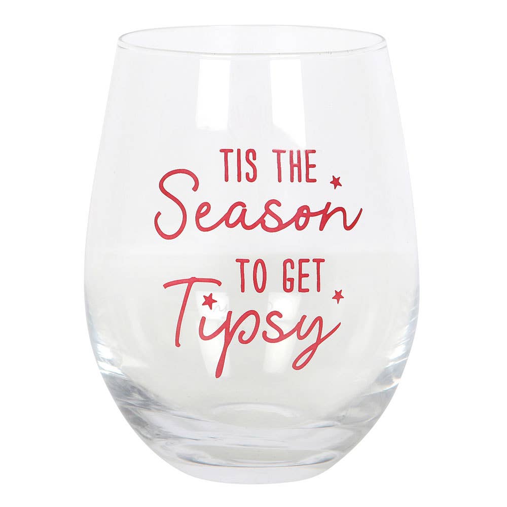 Something Different Wholesale - Wholesale Wine Glass - Season to Get Tipsy Stemless Christmas Glass1
