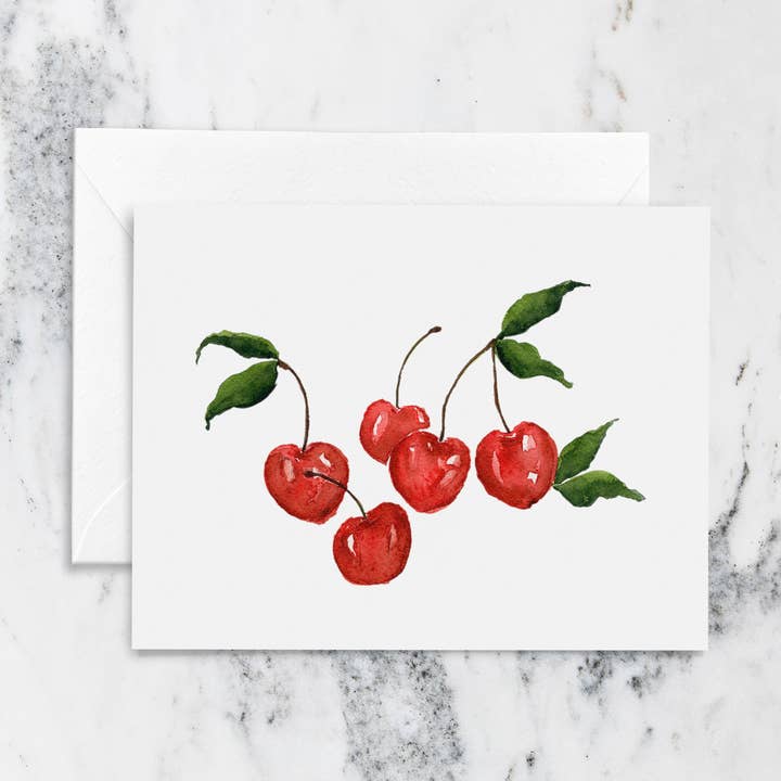 Crissie Vitale Creative - Wholesale Stationery/Notecard Set - Cherry Note Cards0