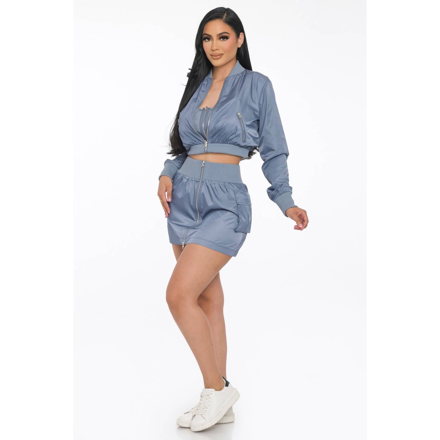 DORCAS - Wholesale Top & Skirt Set - Women's - WINDBREAKER MINI SKIRT SET3