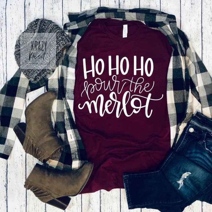 HoHoHo Pour The Merlot for wholesale by Krazy Kloset