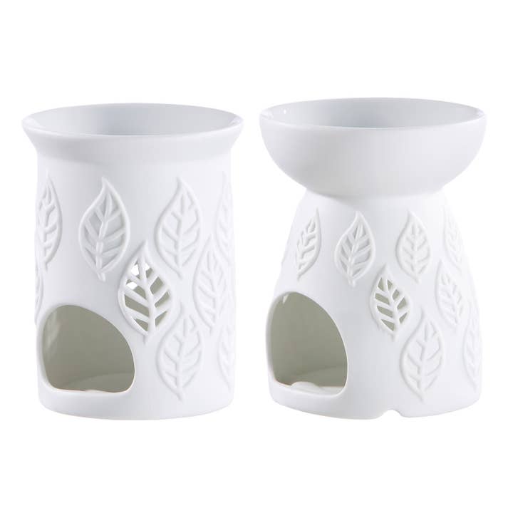 Aroma lamper i porcelæn 'Leaves' i assorterede designs for engroshandel hos Gilde Handwerk Macrander GmbH & Co. KG