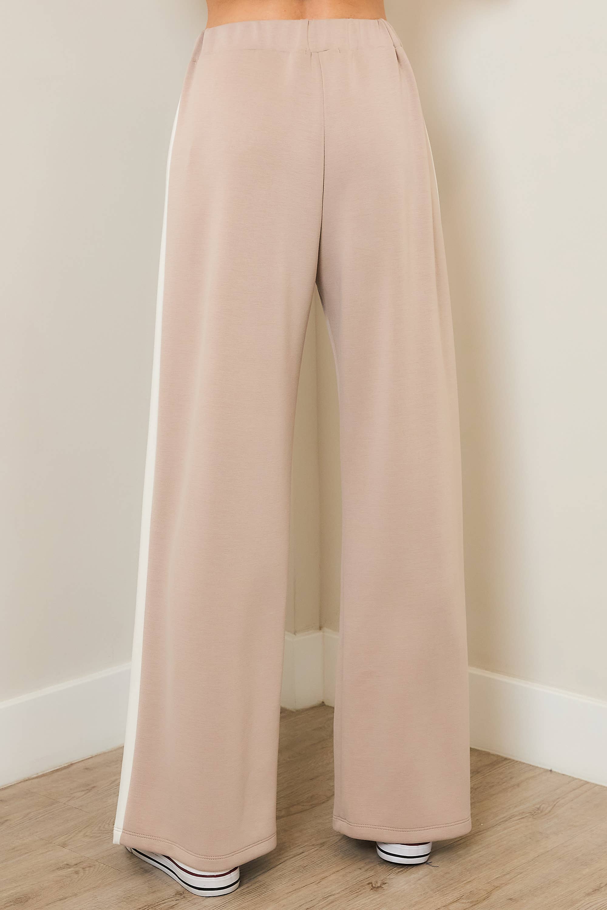 Oat Ivory BUTTERY SOFT CONTRAST PANTS FWMP3741 for wholesale on Faire2