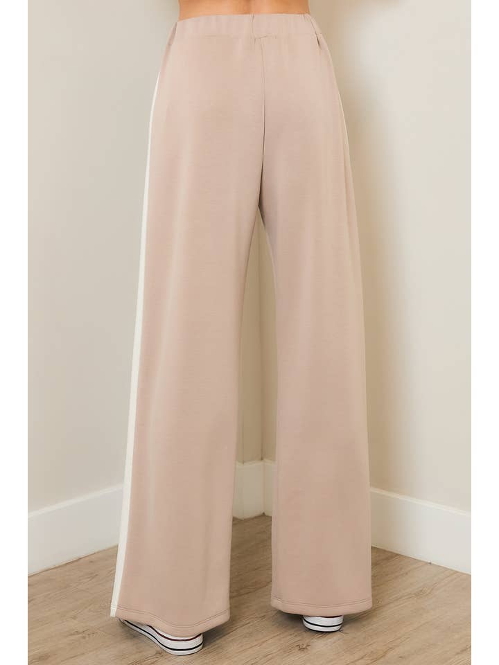 Oat Ivory BUTTERY SOFT CONTRAST PANTS FWMP3741 for wholesale on Faire2