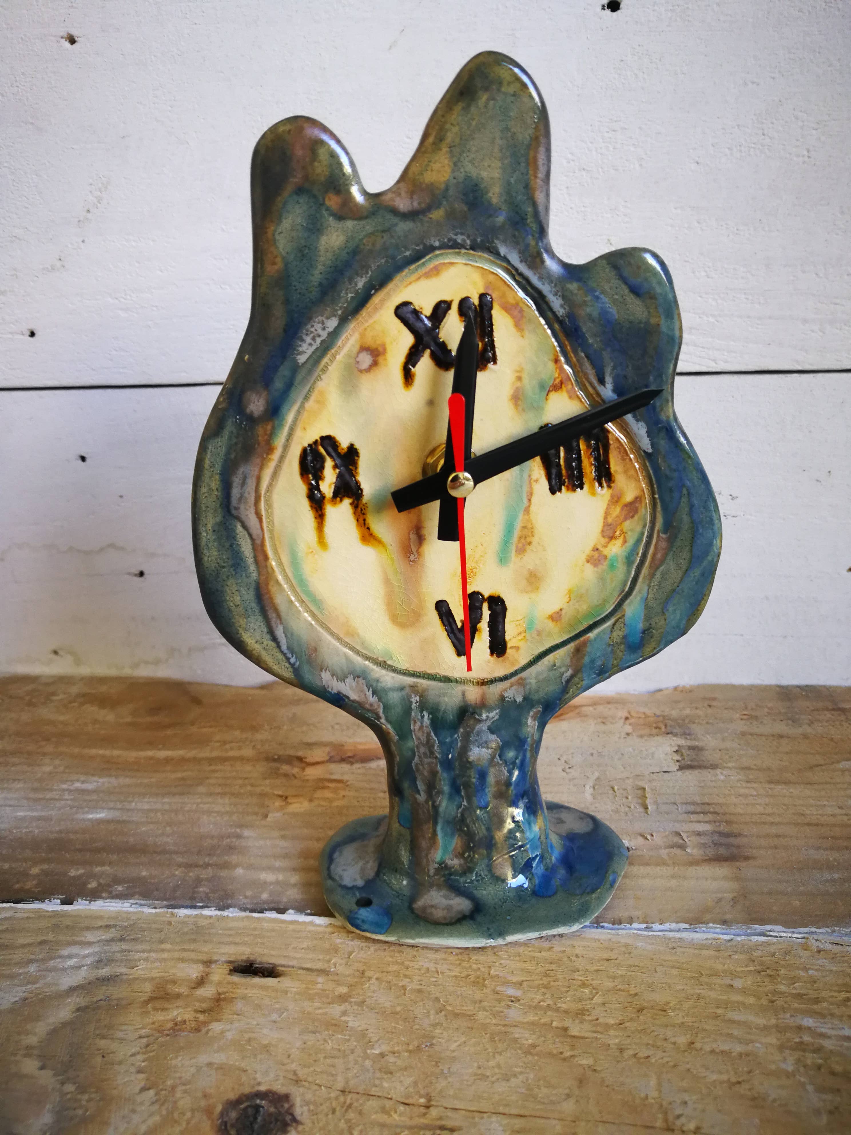 Mypotteryart.bcn – wholesale Desk clock – Ceramic clock for table/single piece2