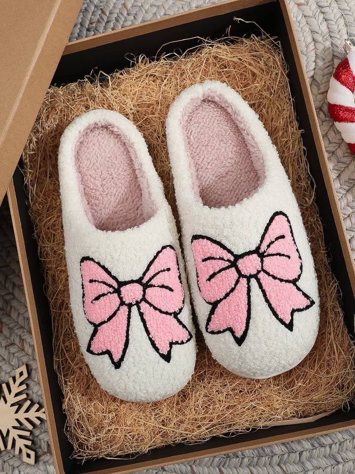 Bow Cotton Slippers for wholesale by VividLux