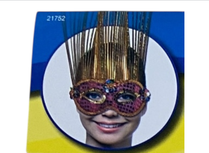 Kinky Pleasure - Wholesale Costume - Women's - Trendy Deals Online - 21752 - Venetian Mask Huge Size 36 Cm Height X 20 Cm - Purple/Gold - 1 Piece1