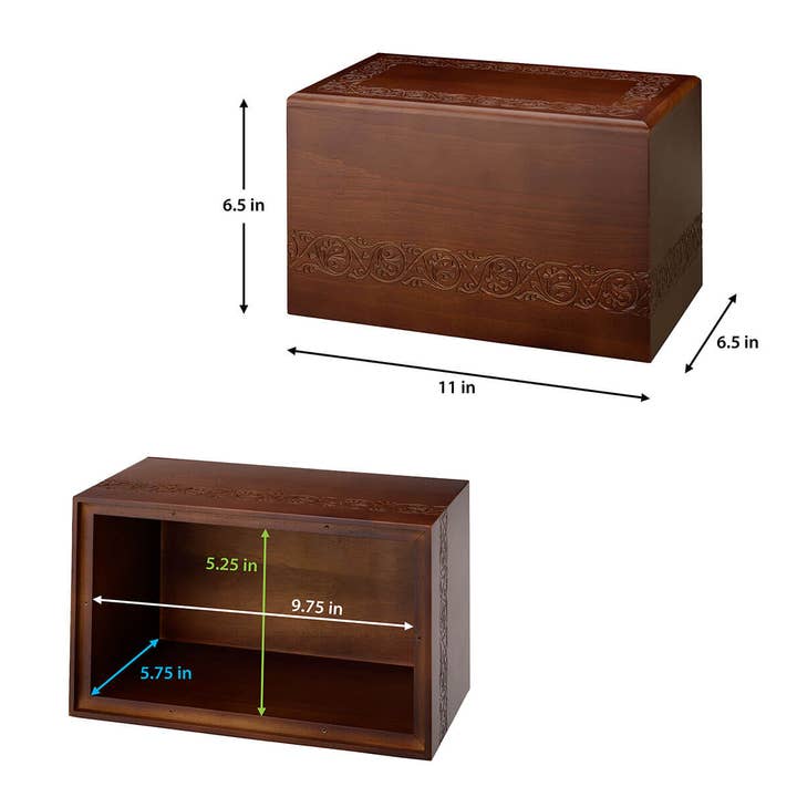 Lillian Rose - Wholesale Urn - Wooden Engraved Box Memorial Urn1