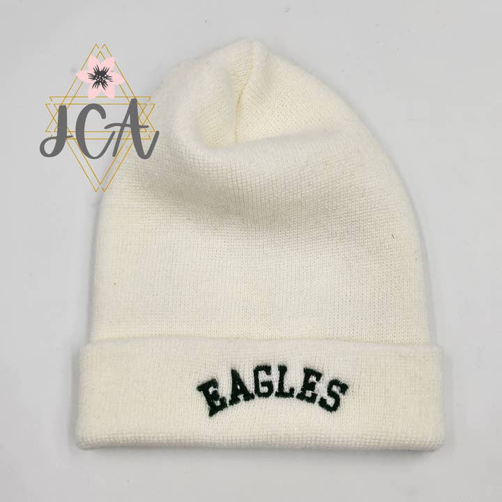 Jocelyn's Comfy Apparel - Wholesale Beanie - Unisex - Embroidered Eagles Beanie, Eagles School Spirit Beanie2