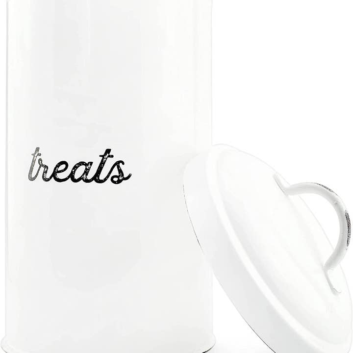 Kurated Korner – wholesale Pet treat jar – Dog – AuldHome Design Enamelware Dog Treat Container5