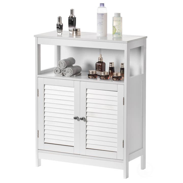 Træ Hvid Moderne Opbevaring Badeværelse Vanity Cabinet for engroshandel hos Quickway Imports