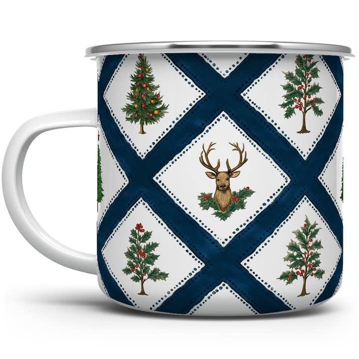 Rustic Holiday Deer Camp Mug, Traditional Christmas Gifts for wholesale by Loftipop