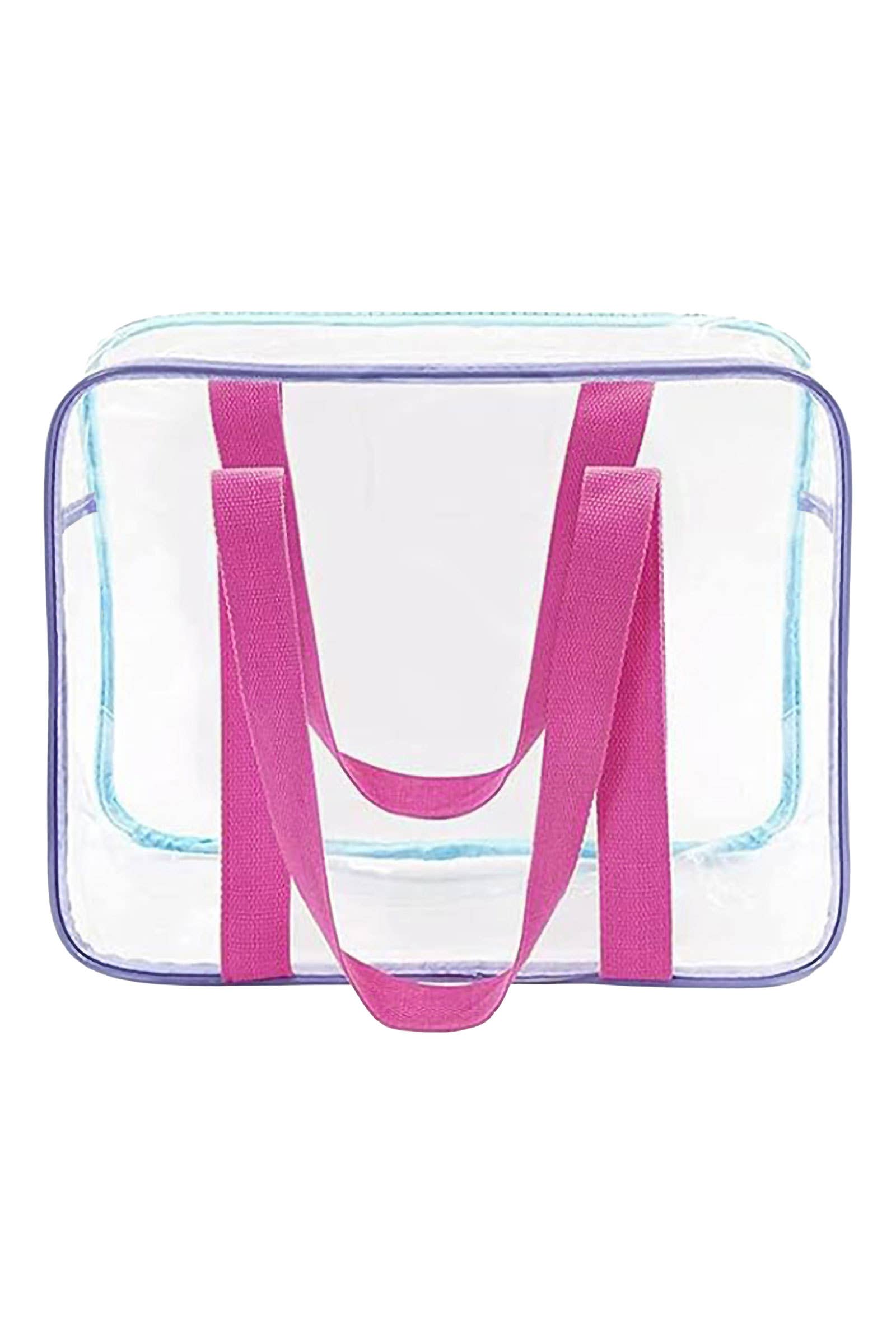 ASSORTEREDE Pastelfarvet gennemsigtig PVC toilettaske med lynlås og hank for engroshandel på Faire4