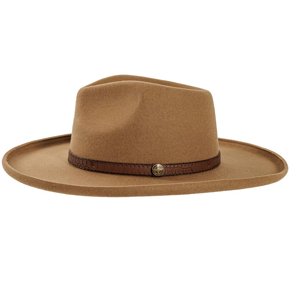 American Hat Makers - Vendita all'ingrosso Fedora - Unisex - Cappello Fedora in feltro di lana con bordo stretto - modello Hudson1