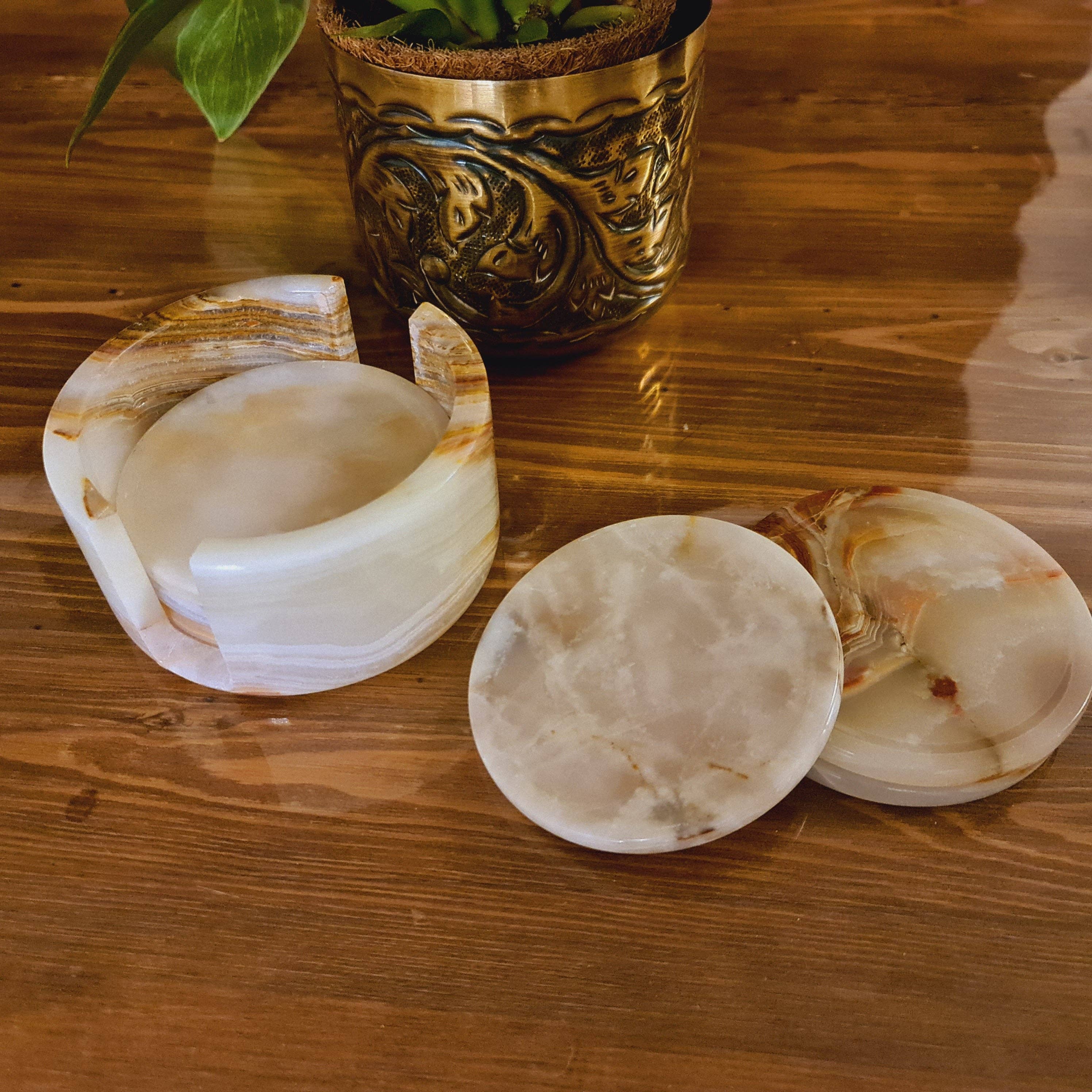 Gemstone Gifts Ltd. – wholesale Coasters – Onyx Tea Coasters - Set of 65