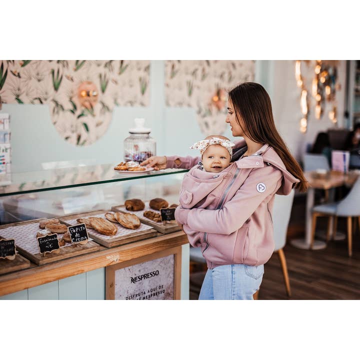 Veste de grossesse 5 en 1 POLA avant/arrière pour bébé DUST PINK pour la vente par FUN2BEMUM