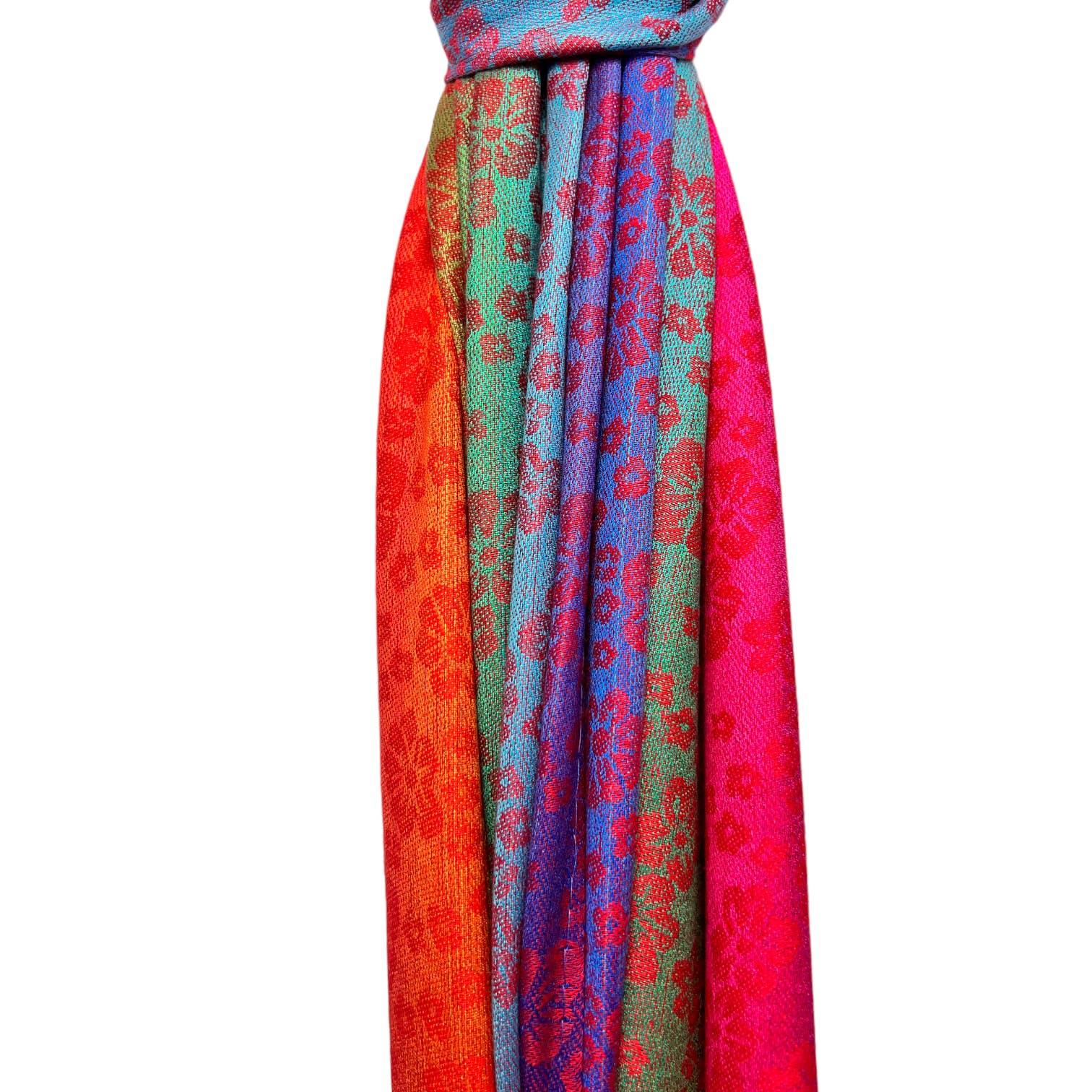 London Scarves - Wholesale Scarf - Women's - Rainbow Pashmina sakura flower print with tassels4