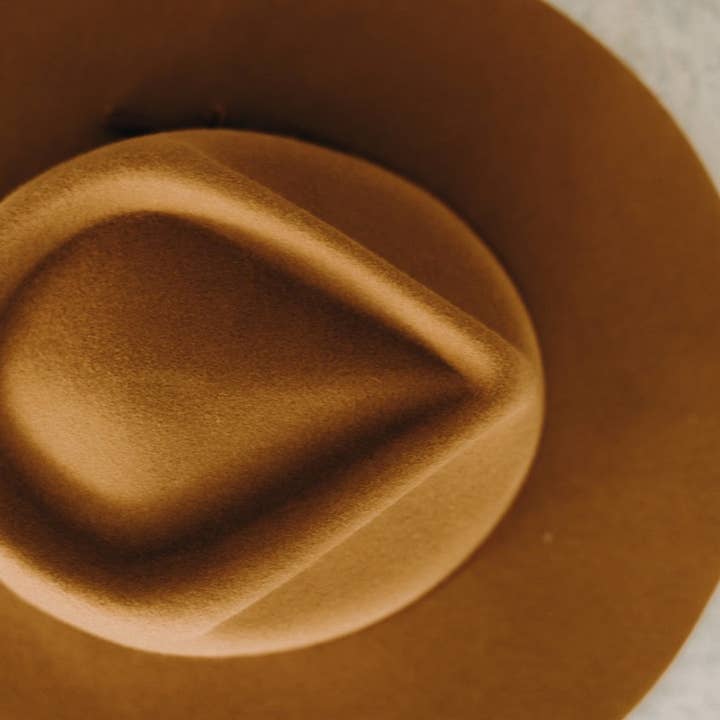 WEST VON - Wholesale Fedora - Women's - River | Teardrop Fedora Hat | Honey Ginger