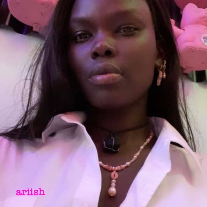 Angel Opal, Rose Quartz and Pearl Necklace for wholesale by Clarke Palmer