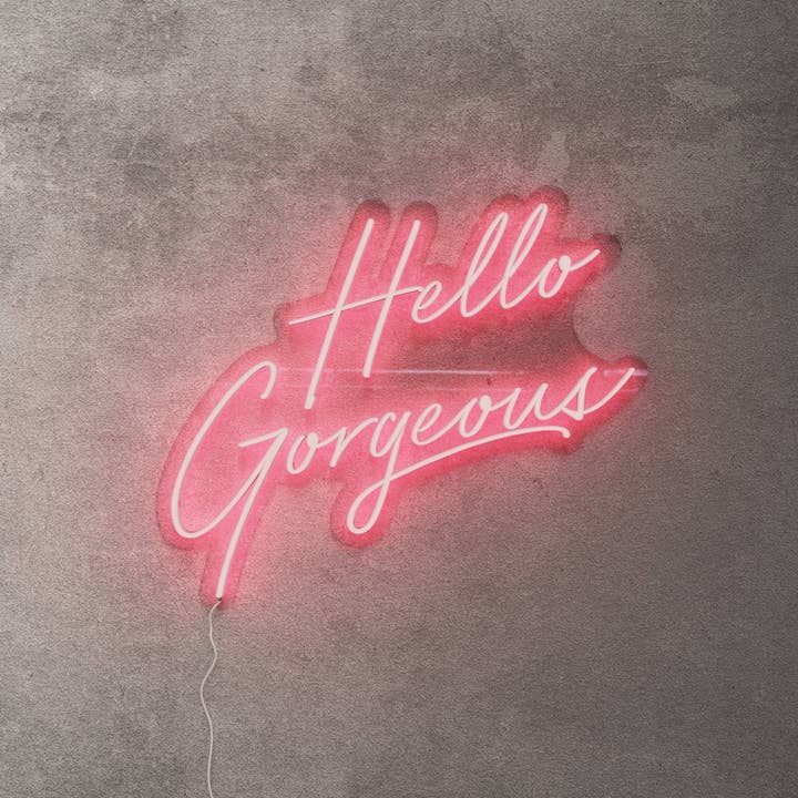 Insegna al Neon "Hello Gorgeous" | Insegna a Led per Nail Bar per la vendita all'ingrosso da parte di CityNeon