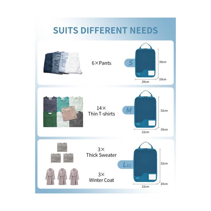 NARWEY INC - Wholesale Packing Cube - 4pcs Compression Packing Cubes, Suitcases Organiser Bag38