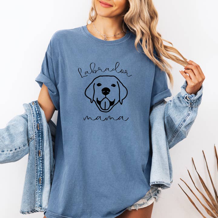 Verita Culture - Wholesale Screen Printed T-Shirt - Women's - Labrador Retriever Dog Mom Comfort Colors T Shirt (Copy)3