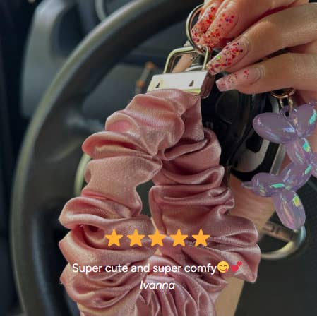 Blush Pop Creations - Wholesale Keychain - Women's - Chocolate Scrunchie Wristlet Keychain6