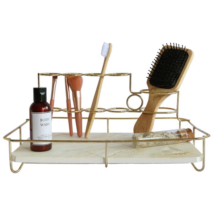 Audia Gold Diatomite Topaz Toothbrush Holder for wholesale by moonstone