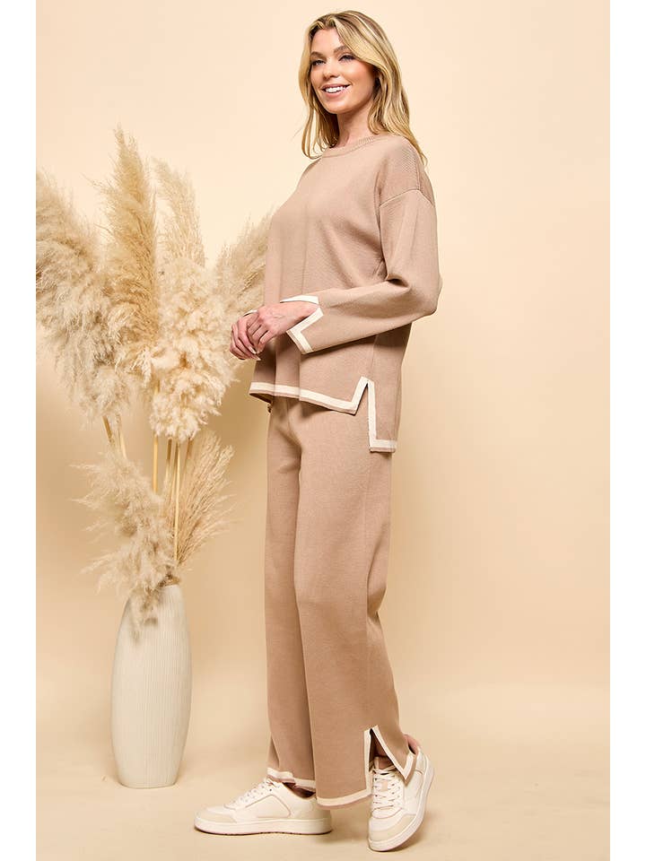 Cezele - Wholesale Lounge Set - Women's - Long Sleeves and Wide Leg Pants Matching Set9