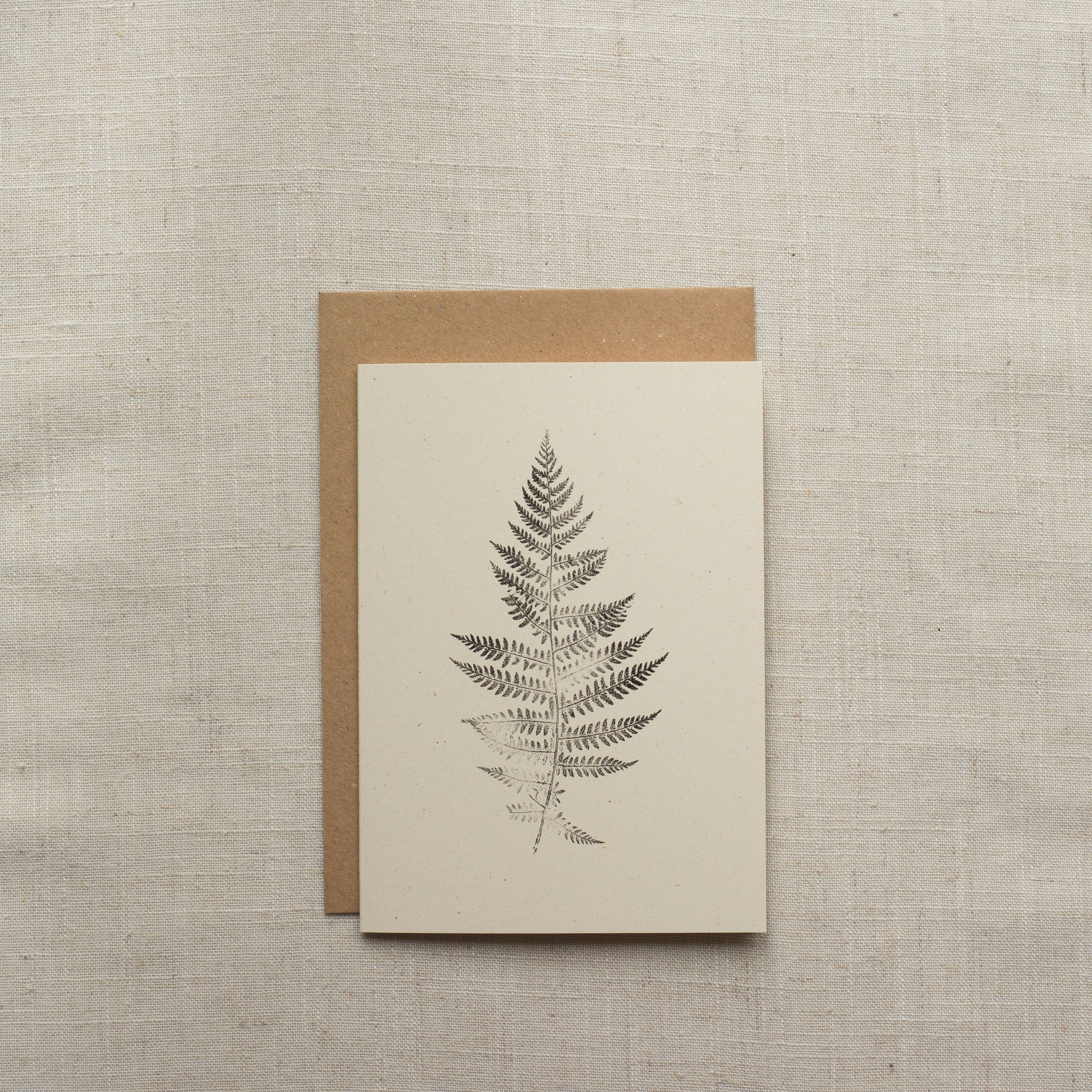 Alicia Breakspear - Wholesale Everyday Greeting Card - Lady Fern Print Greeting Card A6 Recycled Card 1