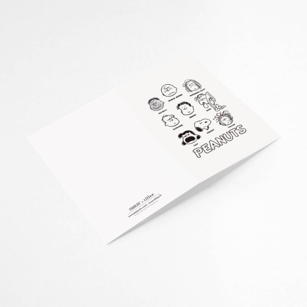 Titlee – wholesale Everyday greeting card – Double card with envelope + sticker • Peanuts1