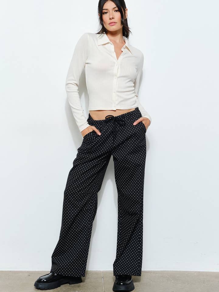 Black ANGELICA PARACHUTE PANTS - Casual, Trendy for wholesale on Faire0