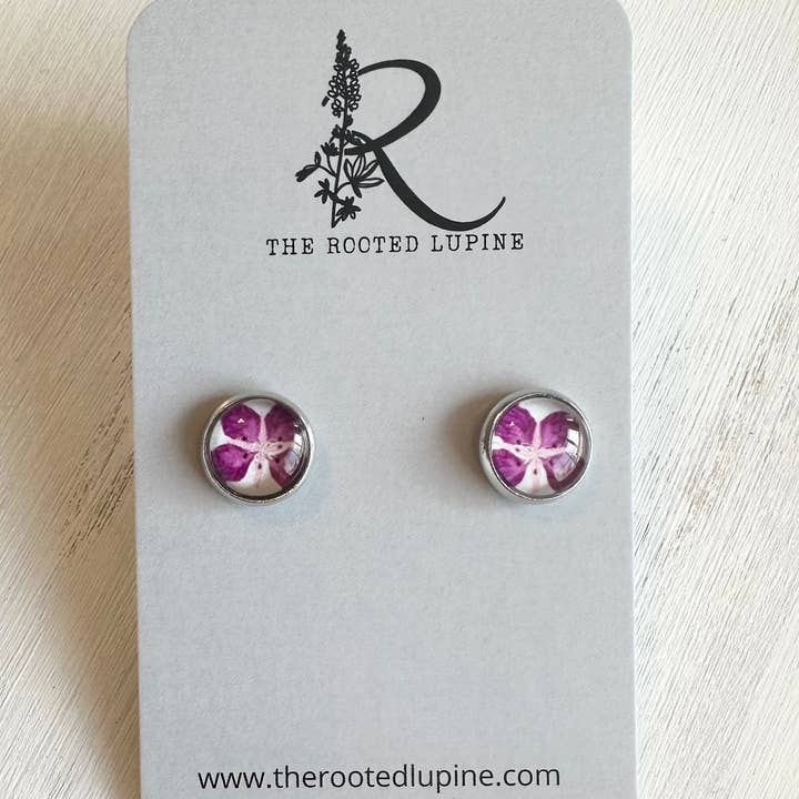 The Rooted Lupine – Großhandel Ohrstecker – Ohrstecker mit Fireweed-Motiv1