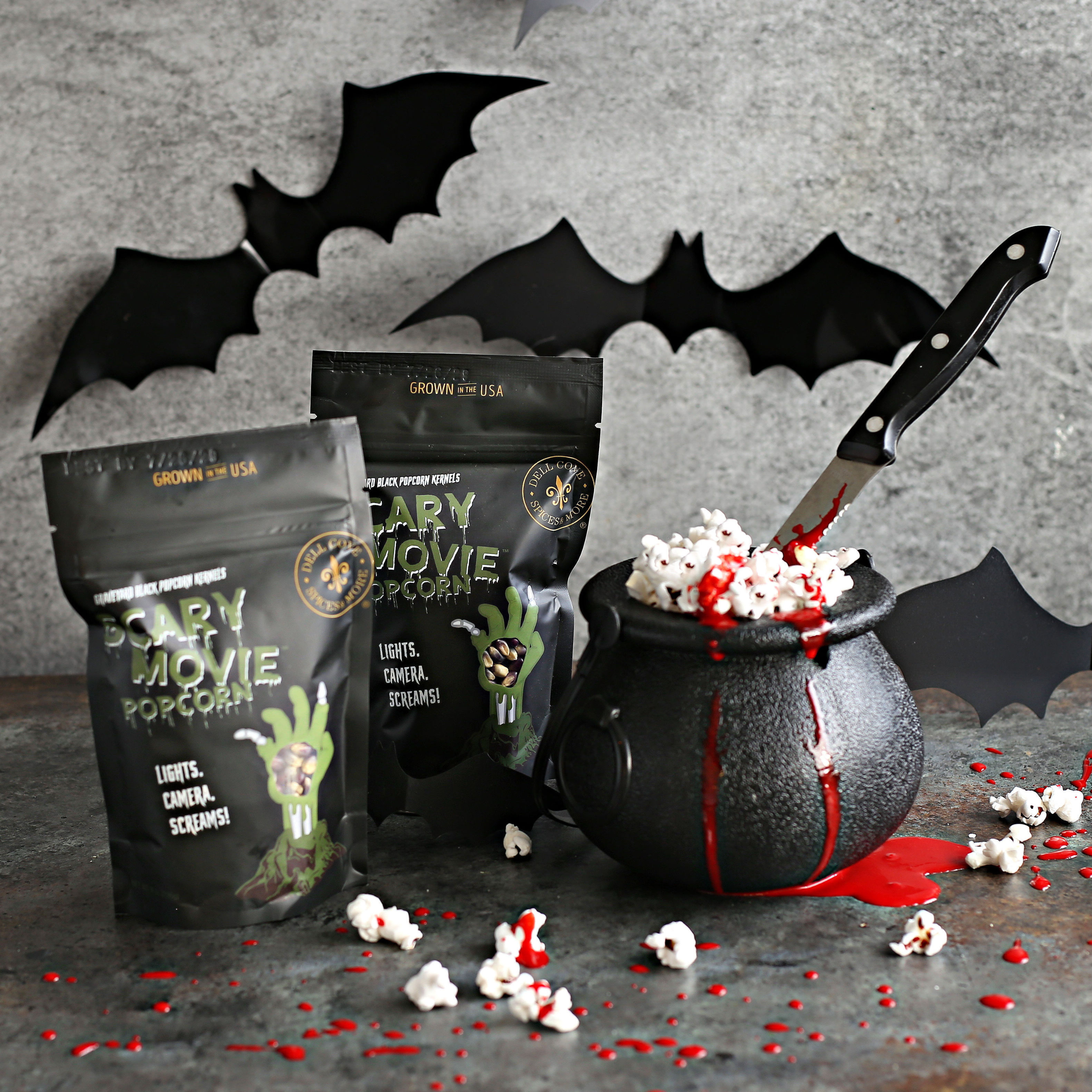 Dell Cove Spices & More Co. - Wholesale Popcorn - Scary Movie Popcorn - Graveyard Black Halloween Popcorn4