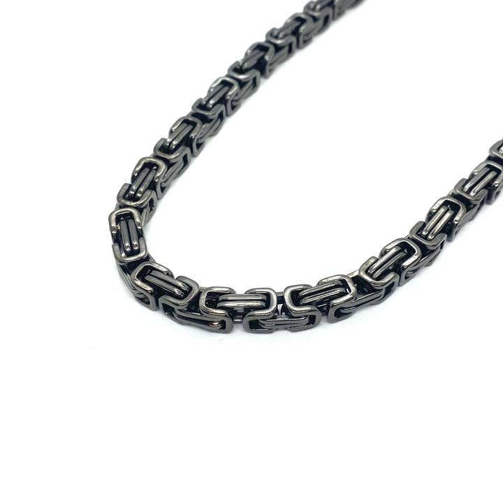 BYZG7M BYZ KETTE GUNMETAL 7MM für den Großhandel von Heavy Metal Jewelry