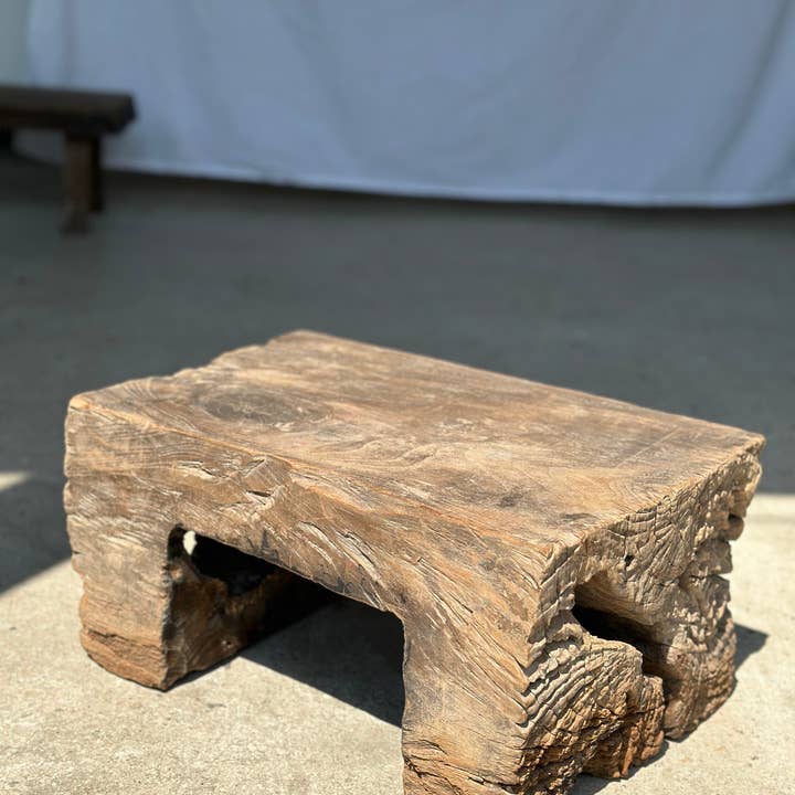 Office Objets - Wholesale Stool - Raw monoxyle organic Asian teak stool41