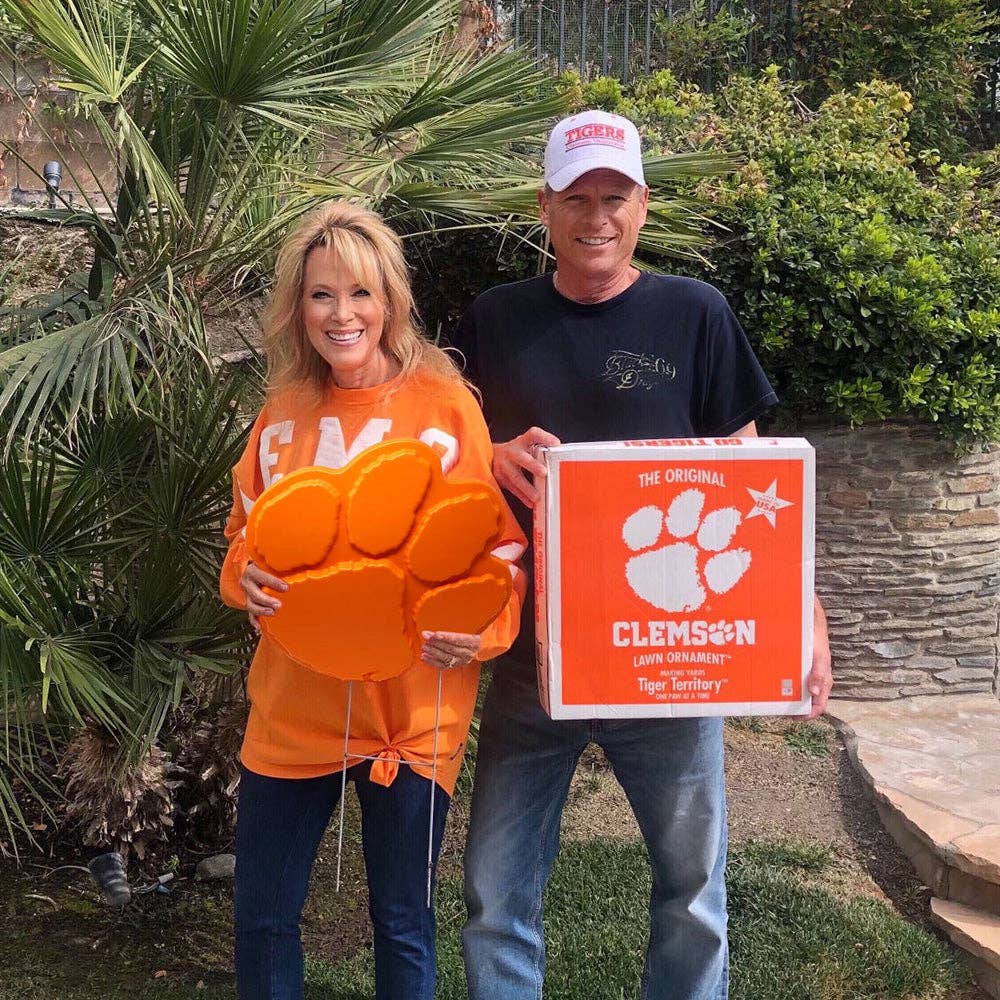 Fanlawnaments - Wholesale Outdoor Ornament/Decor - The Original Clemson Lawn Ornament - Clemson Tigers Paw1
