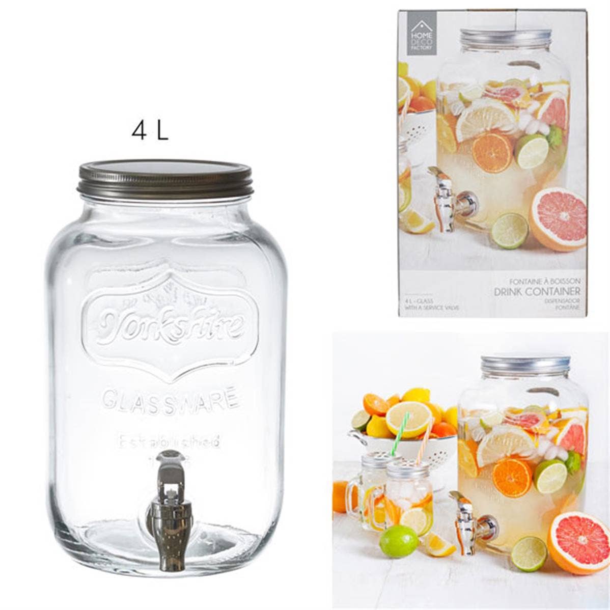 TSJJ - Wholesale Drinking Glass/Cup - Kids & Baby - 4L Glass Drink Dispenser0