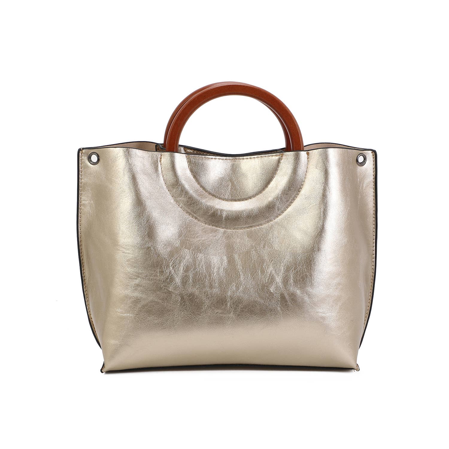 INES DELAURE - Wholesale Top Handle Bag - Women's - Two in one bag, round handles, removable shoulder strap10