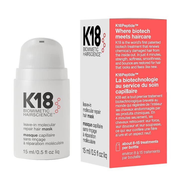 KT Supply - Wholesale Hair Conditioner - K18 Leave-In Molecular Repair Hair Mask 15ml/0.5oz