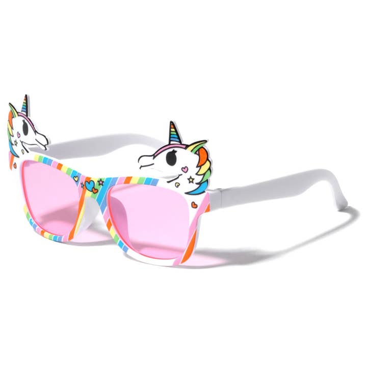 Lunettes de soleil classiques pour enfants avec licorne arc-en-ciel k824 pour la vente par Sunrayzz Imports