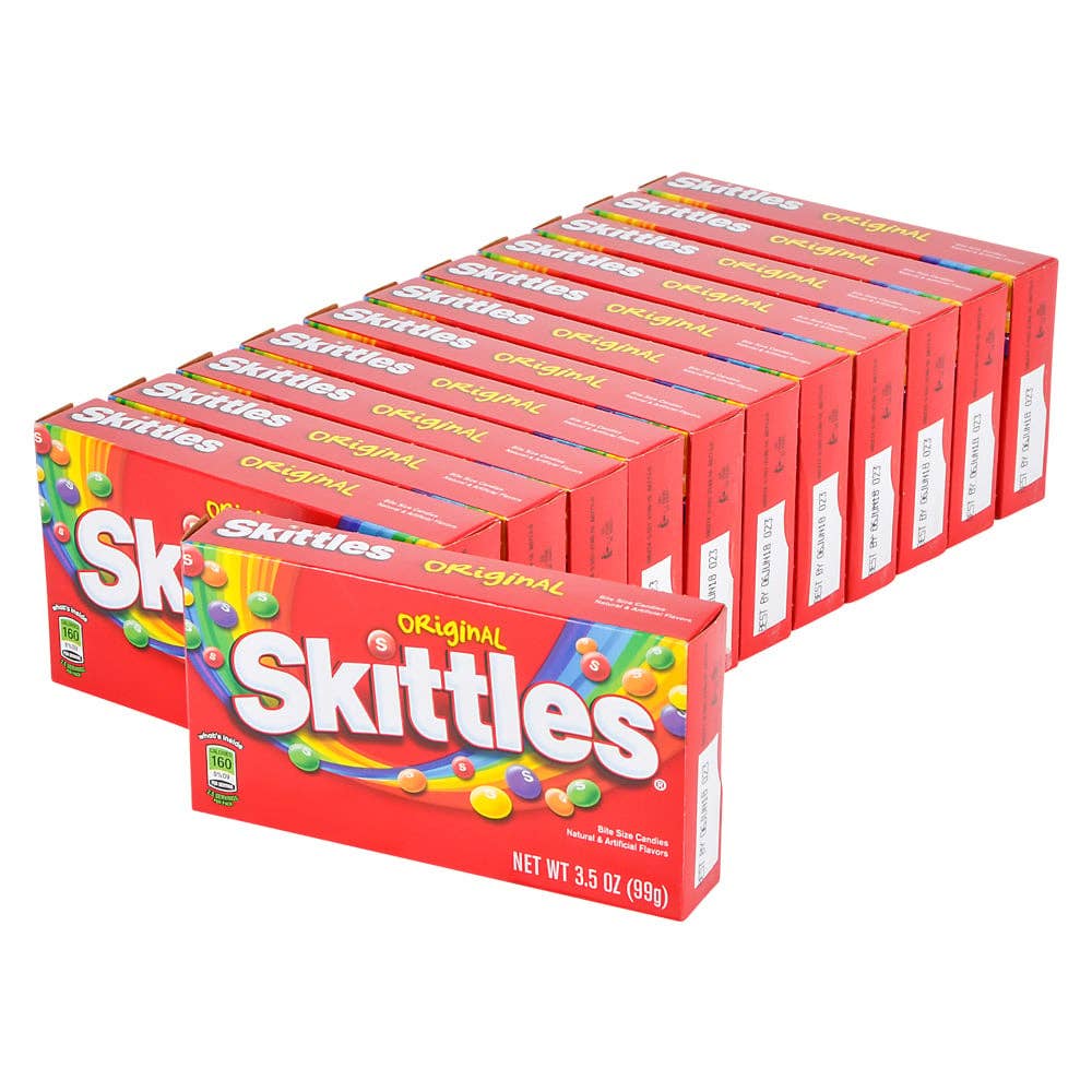 La Luna Bella - Toys - Wholesale Hard Candy - SKITTLES ORIGINAL THEATER BOX CANDY 12PC/CASE LLB Candy1