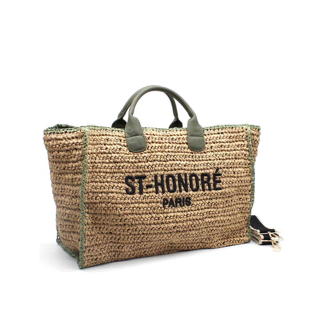 Vimoda - Wholesale Strandtas - GEHAAKT Tweekleurige gevlochten shopper ST-HONORÉ1