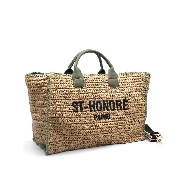 Vimoda - Wholesale Strandtas - GEHAAKT Tweekleurige gevlochten shopper ST-HONORÉ1