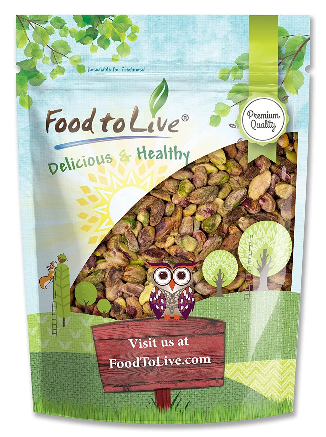 Food To Live - Wholesale Nuts - Dry Roasted Pistachios with Himalayan Salt – Vegan, Kosher0