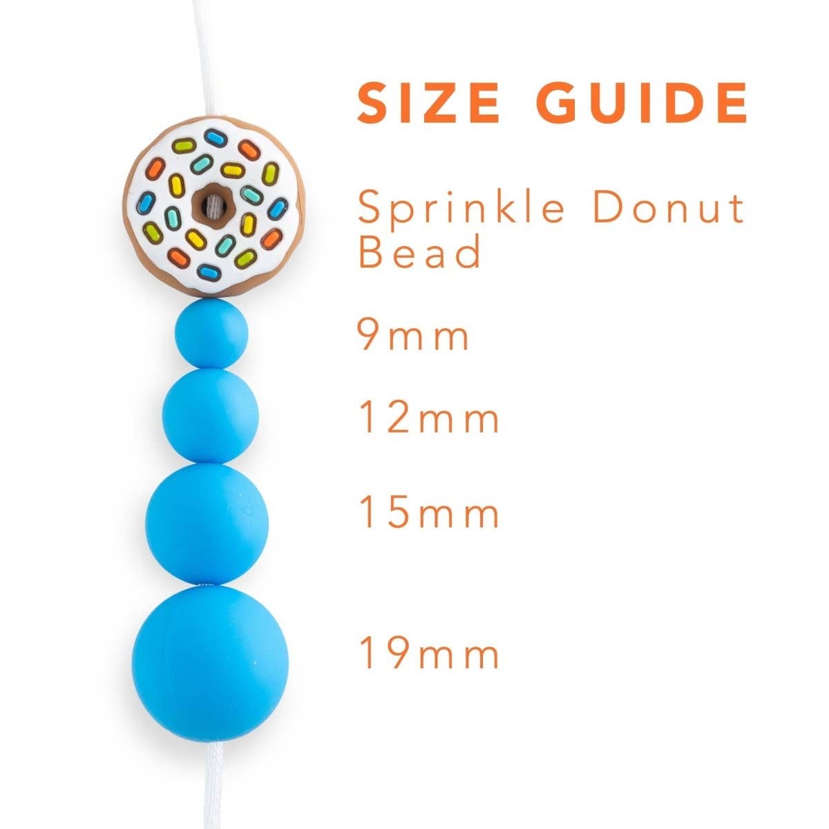 Cara & Co Silicone Craft Supply - Wholesale Craft Supplies - Sprinkle Donut Silicone Focal Beads2