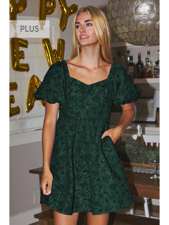 Oddi – Engroshandel Kjole - Dame – Plus Satin Jacquard babydukkekjole