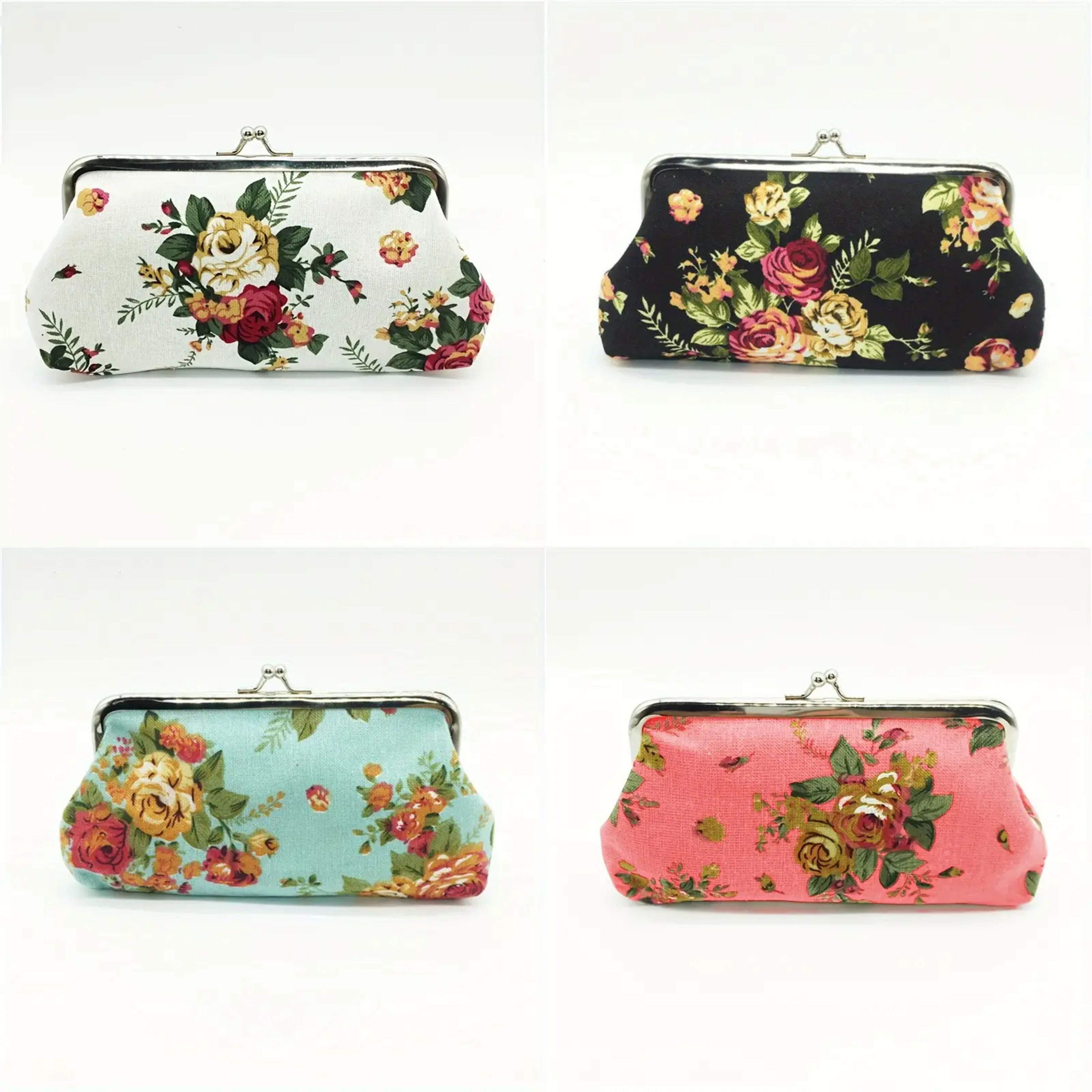 Magnifique Hearts – Großhandel Geldbörse – Damen – Münzbörse mit Blumenmuster, niedliche kleine Aufbewahrungstasche für Münzen und Schmuck2