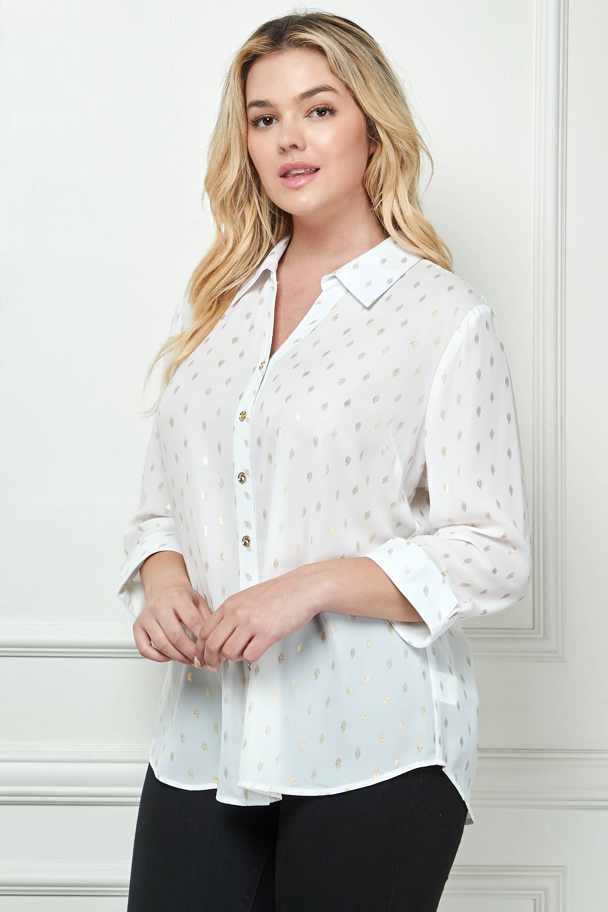 Winslow Collection - Vente Chemise à col boutonné – femme - CHEMISE BOUTONNÉE À COL JOHNNY GRANDE TAILLE G2214100FX15