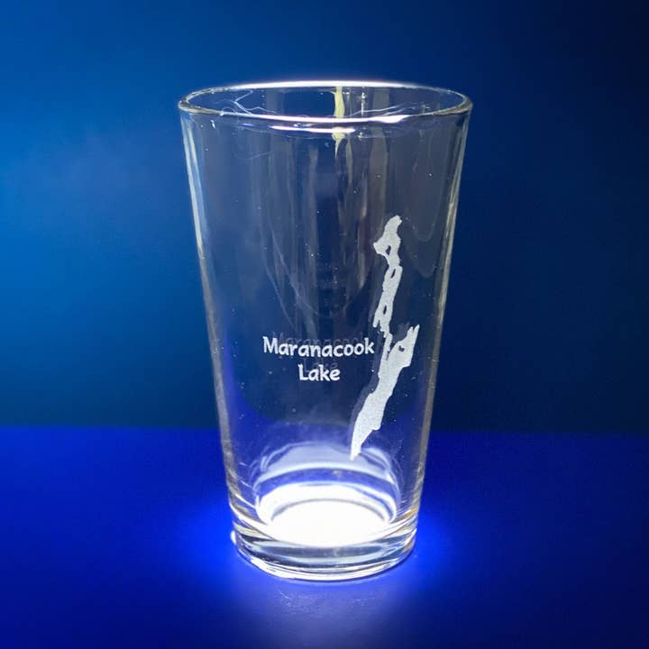 Adirondack Etching LLC - Wholesale Beer Glass/Mug - Make my Lake Pint Glass - Lake Map Etching - Dishwasher Safe7